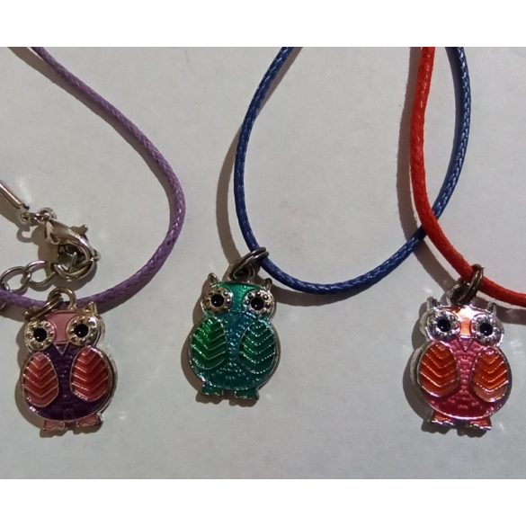 Baglyos nyaklánc (piros)