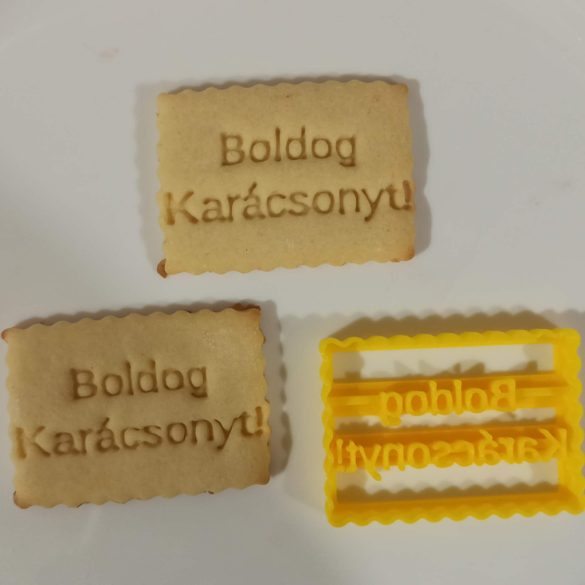 Boldog Karácsonyt! kekszmintázó