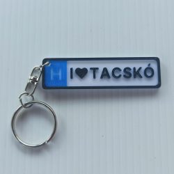 Rendszámtábla alakú kulcstartó (I️ <3 Tacskó)