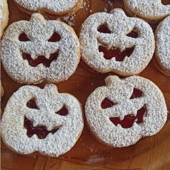 Halloweeni Tök linzerkiszúró (kétrészes)