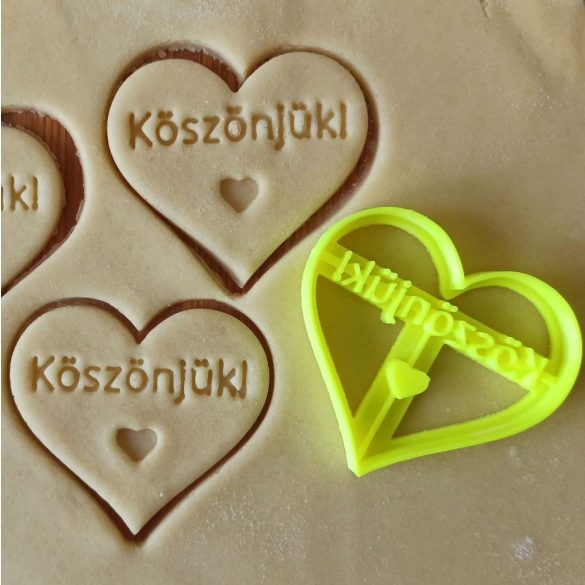Köszönjük szívalakú kekszmintázó