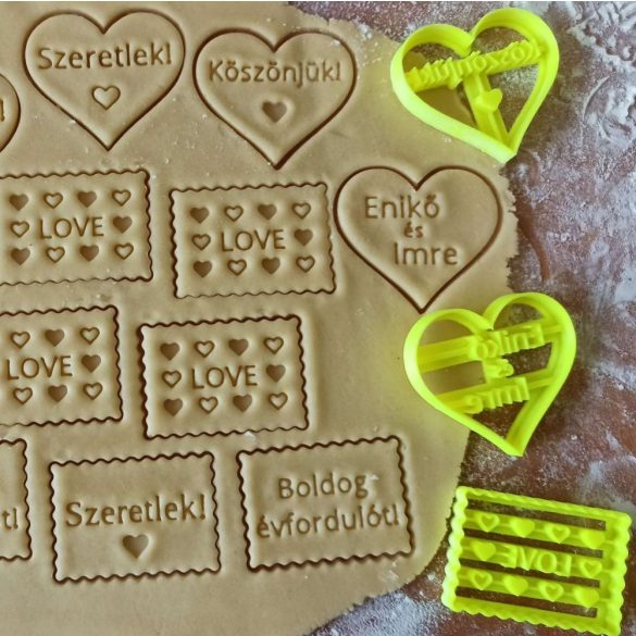 Köszönjük szívalakú kekszmintázó
