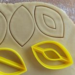 Levél linzerkiszúró (kétrészes)