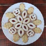 Levél linzerkiszúró (kétrészes)