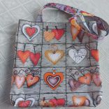 Szíves-kétoldalas kifordítható textiltáska