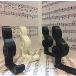 Violinkulcsos telefontartó-fekete