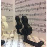 Violinkulcsos telefontartó-fekete