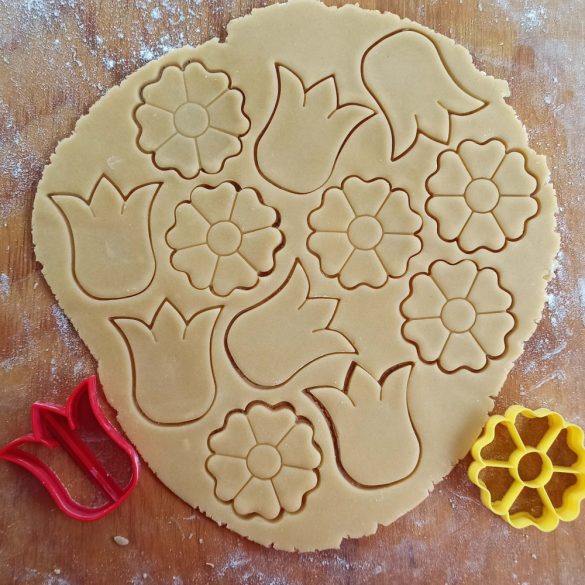 Virágok kekszmintázó (kétrészes)